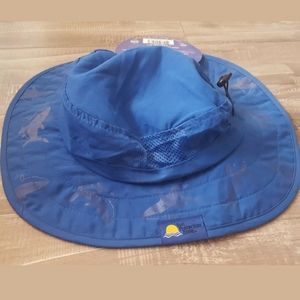 Toddler Kid Blue Bucket Hat Sun Protection Zone